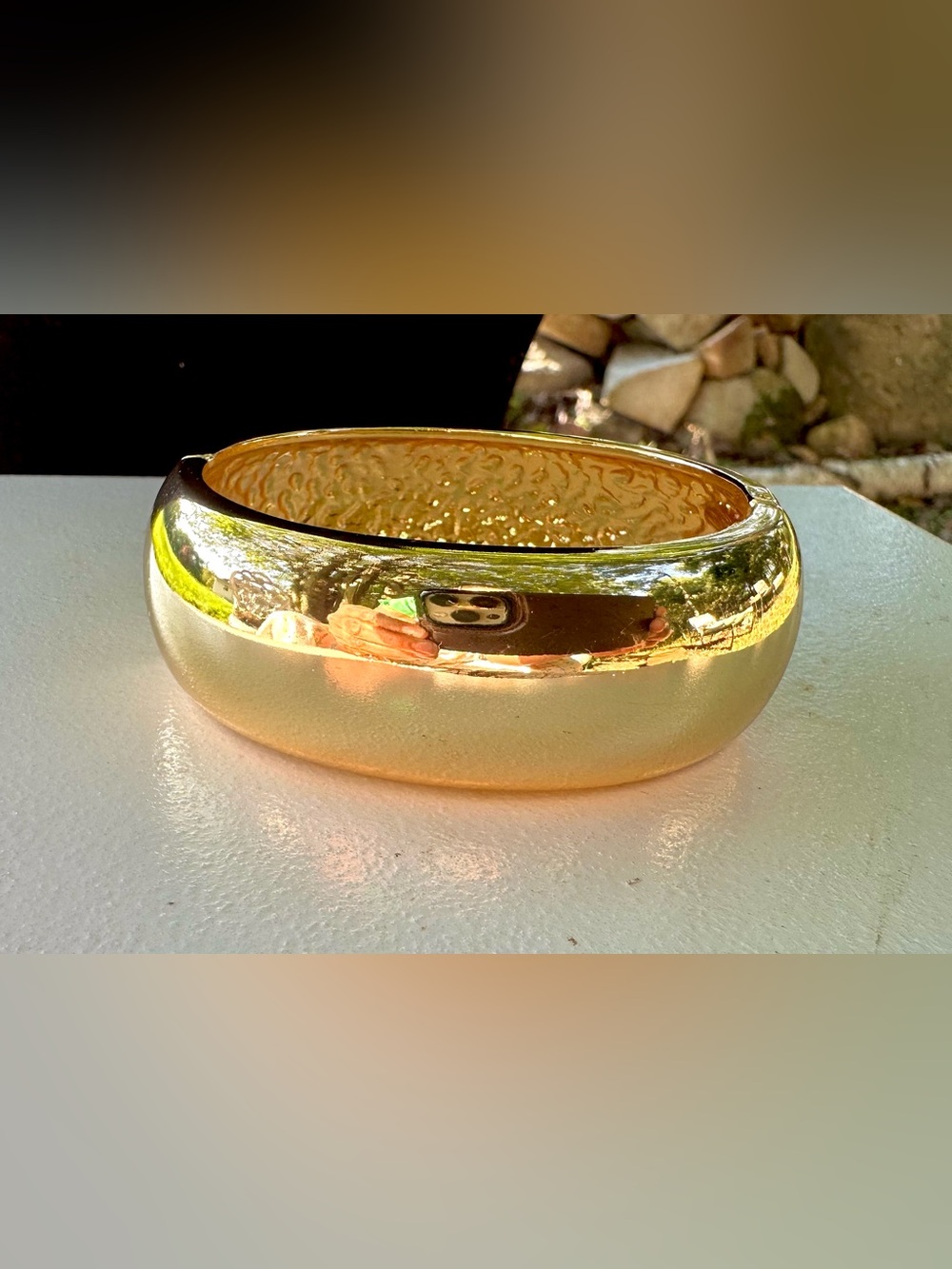 Zara Gold Reflective Bangle Bracelet